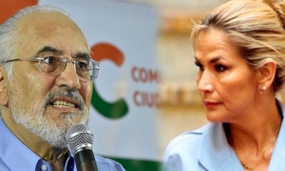 Carlos Mesa y  Jeanine Áñez