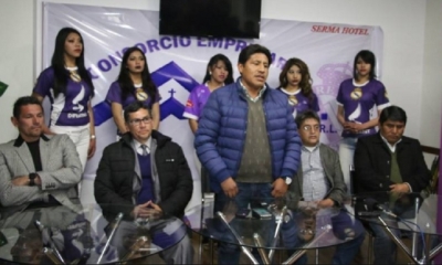 El grupo empresarial durante su conferencia de prensa/Foto. RRSS
