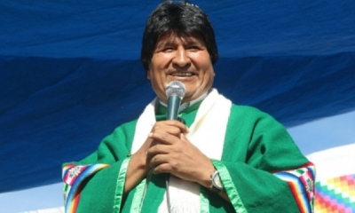 El presidente Evo Morales recibió el lunes el año 2018 y deseó mucho éxito, prosperidad y crecimiento para Bolivia con un trabajo digno