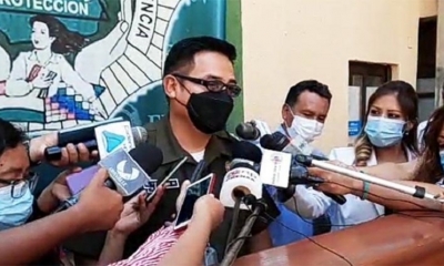 La conferencia del director de la Felcv, Richard Vargas, sobre el último caso de feminicidio en Cochabamba.