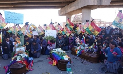 Familiares de las victimas de Senkata