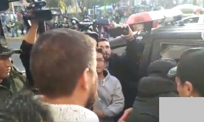 Moreira fue trasladado bajo fuertes medidas de seguridad/Foto. Captura de pantalla