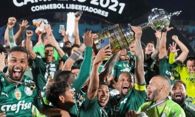 Celebración de Palmeiras tras ganar la Copa Libertadores