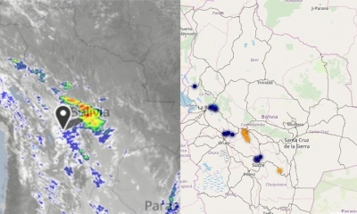 Captura de pantalla de los mapas de ABC y The Weather.