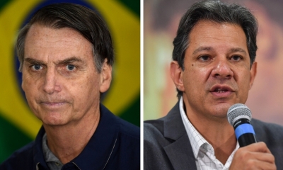 Jair Bolsonaro y Fernando Haddad. Uno de ellos será el próximo presidente de Brasil.