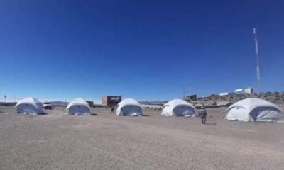 El campamento instalado en Pisiga. / ABI