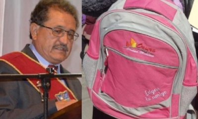Las mochilas fueron importadas de China/Foto. RRSS