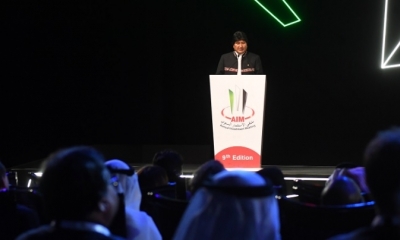 Evo Morales en Dubai/Foto. ABI