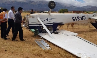 Avioneta siniestrada en Sacaba/Foto. LT