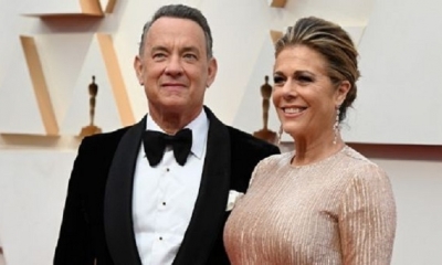 Tom Hanks y Rita Wilson celebraron sus 32 años de casados tras superar la COVID-19. | Fuente: AFP 