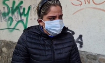 Carolina Ribera en puertas de la cárcel de Miraflores, en agosto de 2021.