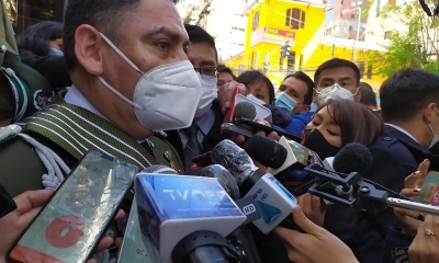 El coronel Jhonny Aguilera declara a los medios