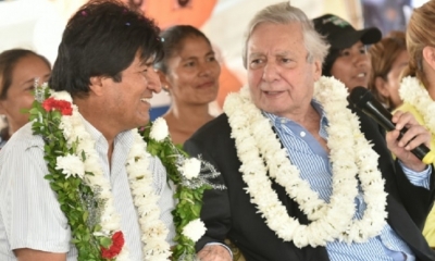 Evo Morales y Percy Fernández/Foto. RRSS