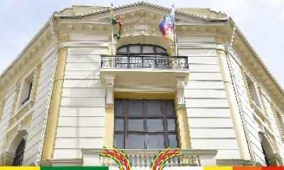 El frontis de la Cancillería, en la Plaza Murillo de La Paz