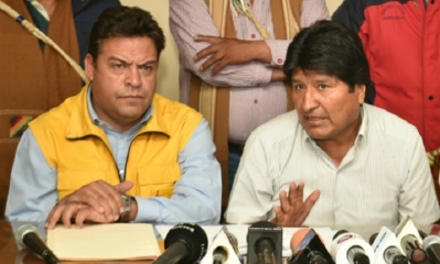 Luis Revilla y Evo Morales/Foto. ABI
