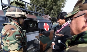 - Colegio Militar, El Presidente Evo Morales entrega equipamiento en el aniversario de batallón de Comunicaciones de Ejercito. Foto: R Zaconeta