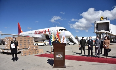 El Gobierno de Bolivia recibió donación de la Fundación Alibaba de China