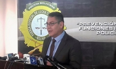 Coronel Jhonny Aguilera, director de la FELCC de La Paz.