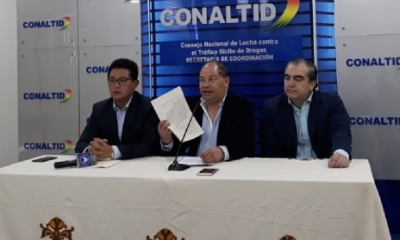 Carlos Romero, ministro de Gobierno en conferencia de prensa /Foto. RRSS