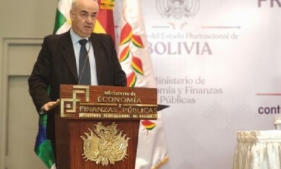 El ministro de Economía y Finanzas Públicas, José Luis Parada, durante un acto. Foto: @EconomiaBo