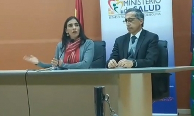 La ministra de Salud en conferencia de prensa/Foto. Captura de pantalla