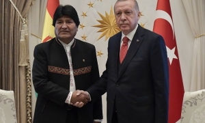 El presidente de Turquía, Recep Tayyip Erdogan, y el mandatario boliviano, Evo Morales