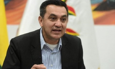 El ministro de la Presidencia, Yerko Núñez, en conferencia de prensa. Foto: Palacio de Gobierno
