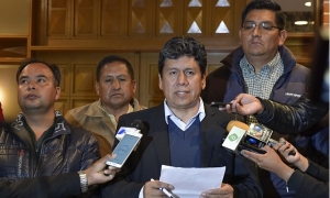 El alcalde de la ciudad de Sucre,Iván Arciénega