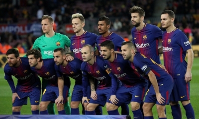 Jugadores del FC Barcelona.