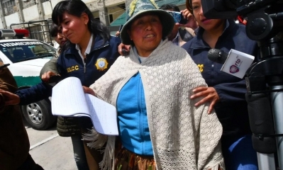 Felipa Huanca, fue aprehendida y trasladada a la Fuerza Especial de Lucha contra el Crimen (Felcc) de La Paz.
