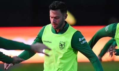 Fernando Saucedo en pleno entrenamiento de la Verde.
