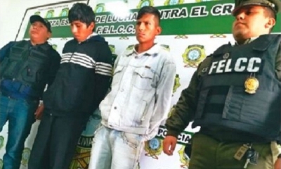 Los dos implicados en diversos asaltos ayer fueron enviados nuevamente al penal de Palmasola. Foto: EL DEBER