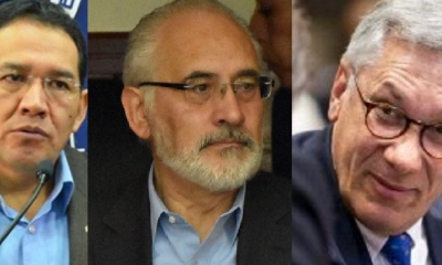 Ramiro Guerrero, Carlos Mesa y Eduardo Rodríguez Veltzé/Foto. Kandire