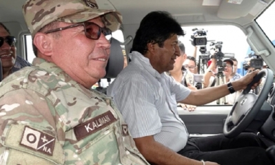 El comandante y Morales en otra época/Foto. RRSS