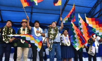 La concentración en Cochabamba 