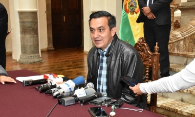 El ministro de la Presidencia, Yerko Núñez. ABI
