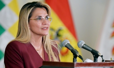 La presidenta Jeanine Áñez 
