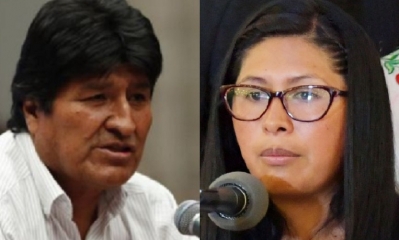 Evo Morales y Eva Copa/Foto. Kandire 