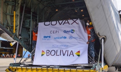 Vacunas de Covax en Bolivia. FOTO archivo | ABI