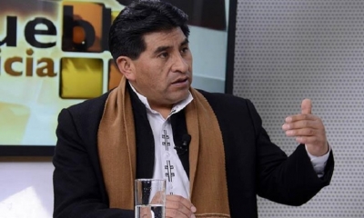 César Cocarico, ministro de Desarrollo Rural y Tierras/Foto. RRSS