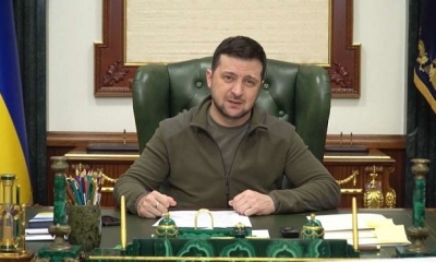 Volodimir Zelenski, Presidente de Ucrania, pidió la intervención militar .