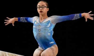 La gimnasta Morgan Hurd durante una competición. Foto: RT