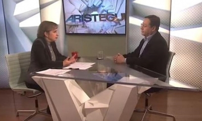 Luis Arce Catacora durante la entrevista en CNN. | Captura de pantalla