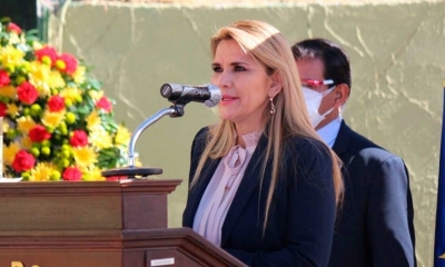 La presidenta Jeanine Añez