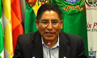 El gobernador de La Paz, Félix Patzi