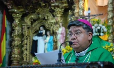 El obispo auxiliar de la Diócesis de El Alto, monseñor Giovani Arana