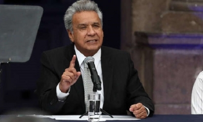 Lenín Moreno, presidente de Ecuador, durante un evento público en Quito. | Fuente: EFE