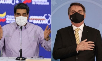 Nicolás Maduro y Jair Bolsonaro, presidente de Venezuela y Brasil. | Fuente: Composición RPP (Fotos de EFE y AFP)