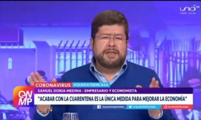 El empresario y político Samuel Dorina Medina, en la Red Uno. CAPTURA DE VIDEO