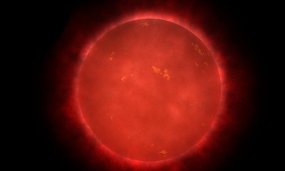 Representación artística de la Estrella de Teegarden.